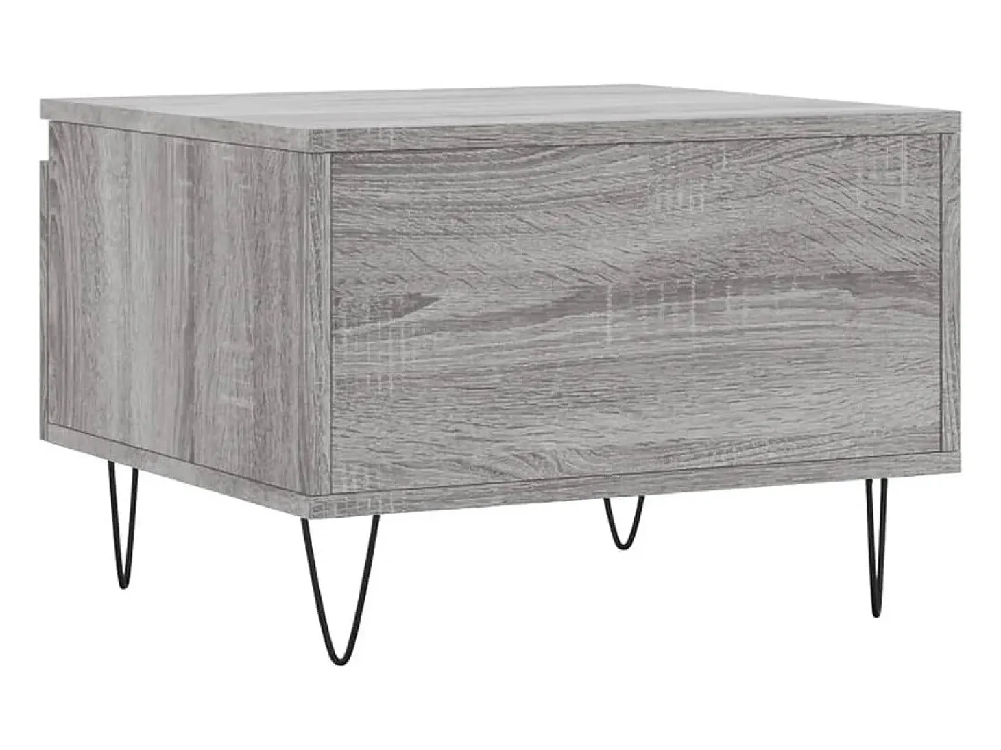 Conjunto de 2 Mesas de Centro | Mesa de apoio | Mesa de café 50x46x35cm deriv. madeira cinzento sonoma