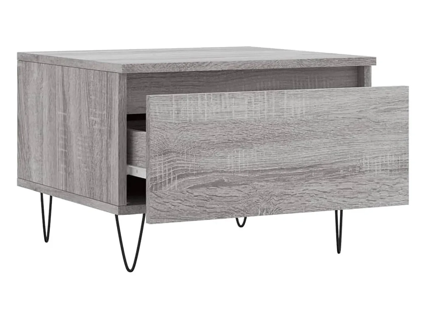 Conjunto de 2 Mesas de Centro | Mesa de apoio | Mesa de café 50x46x35cm deriv. madeira cinzento sonoma