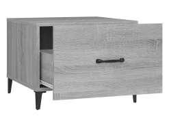 Conjunto de 2 Mesas de Centro | Mesa de apoio + pernas de metal 50x50x40 cm sonoma cinza