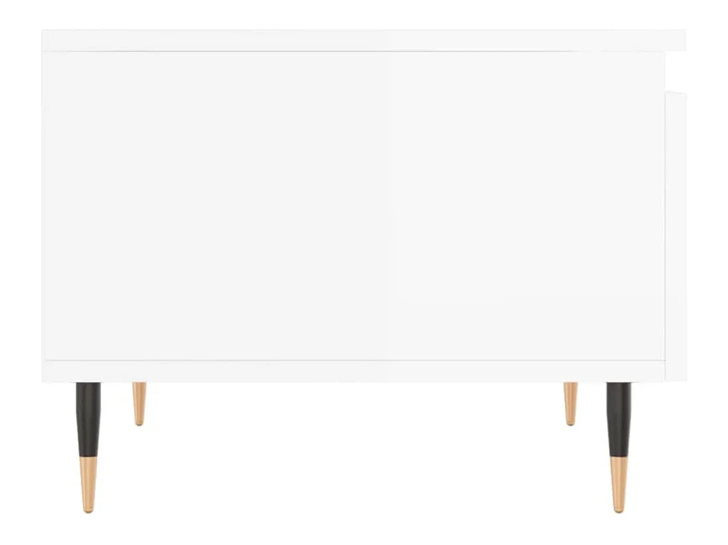 Conjunto de 2 Mesas de Centro | Mesa de apoio | Mesa de café 50x46x35cm deriv. madeira branco brilhante