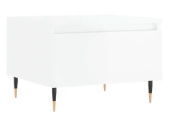 Conjunto de 2 Mesas de Centro | Mesa de apoio | Mesa de café 50x46x35cm deriv. madeira branco brilhante