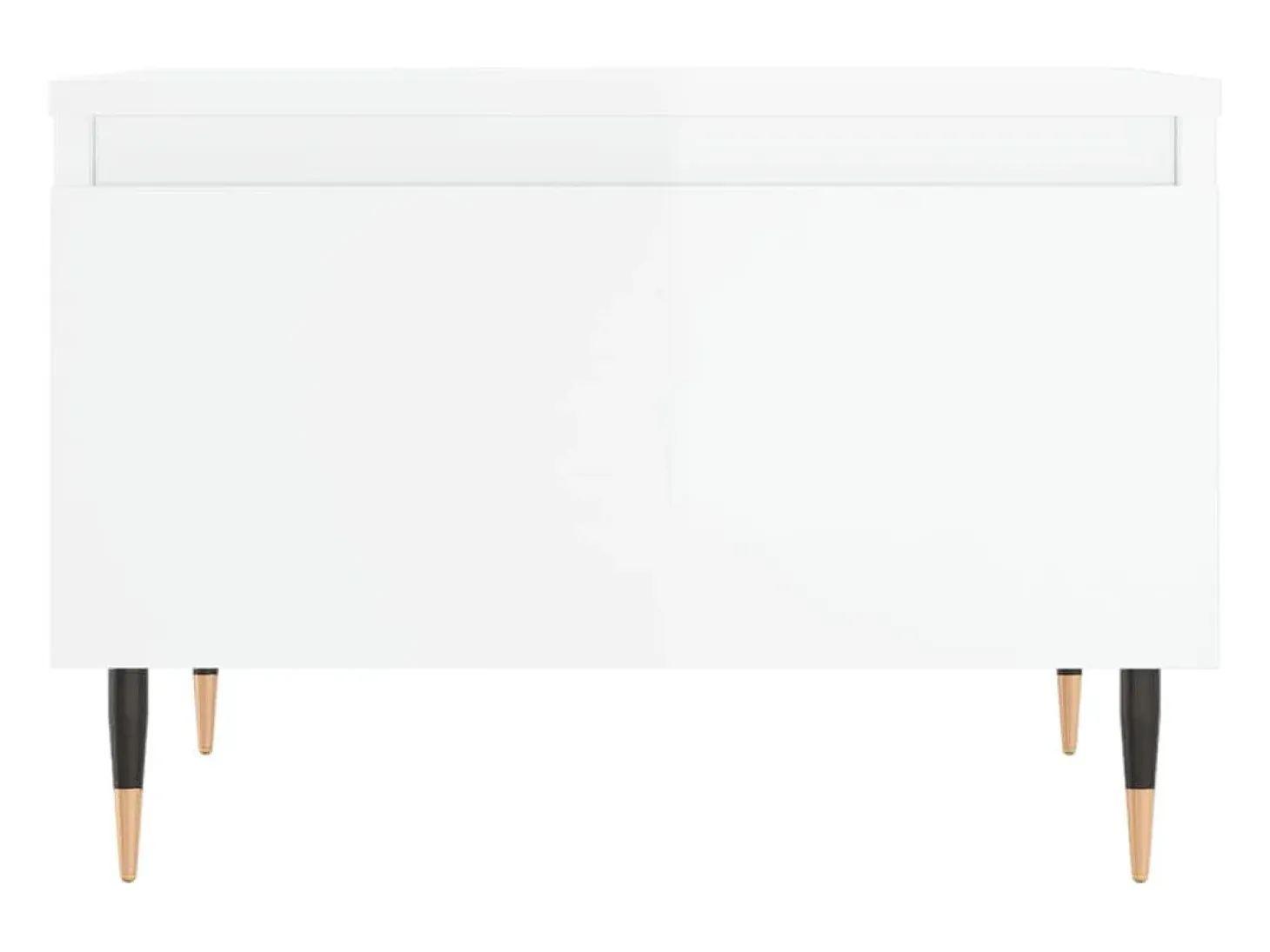Conjunto de 2 Mesas de Centro | Mesa de apoio | Mesa de café 50x46x35cm deriv. madeira branco brilhante