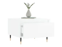 Conjunto de 2 Mesas de Centro | Mesa de apoio | Mesa de café 50x46x35cm deriv. madeira branco brilhante