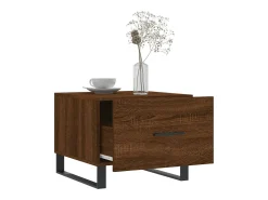 Conjunto de 2 Mesas de Centro | Mesa de apoio | Mesa de café 50x50x40 cm madeira proc. carvalho castanho