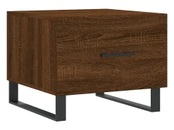 Conjunto de 2 Mesas de Centro | Mesa de apoio | Mesa de café 50x50x40 cm madeira proc. carvalho castanho