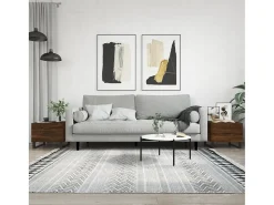 Conjunto de 2 Mesas de Centro | Mesa de apoio | Mesa de café 50x50x40 cm madeira proc. carvalho castanho