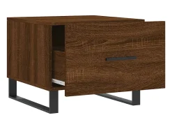 Conjunto de 2 Mesas de Centro | Mesa de apoio | Mesa de café 50x50x40 cm madeira proc. carvalho castanho