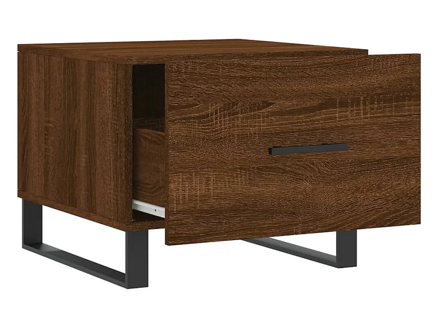Conjunto de 2 Mesas de Centro | Mesa de apoio | Mesa de café 50x50x40 cm madeira proc. carvalho castanho