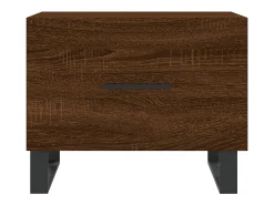 Conjunto de 2 Mesas de Centro | Mesa de apoio | Mesa de café 50x50x40 cm madeira proc. carvalho castanho