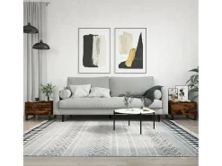 Conjunto de 2 Mesas de Centro | Mesa de apoio | Mesa de café 50x46x35cm deriv. madeira carvalho fumado