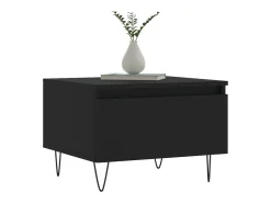 Conjunto de 2 Mesas de Centro | Mesa de apoio | Mesa de café 50x46x35 cm derivados de madeira preto