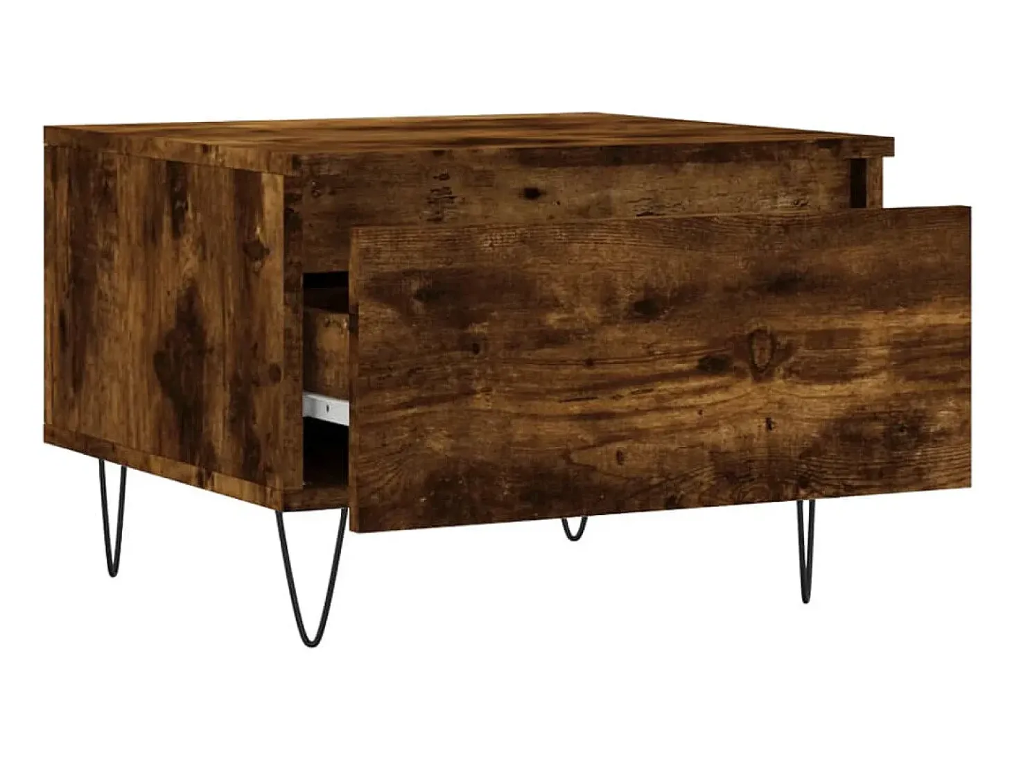 Conjunto de 2 Mesas de Centro | Mesa de apoio | Mesa de café 50x46x35cm deriv. madeira carvalho fumado