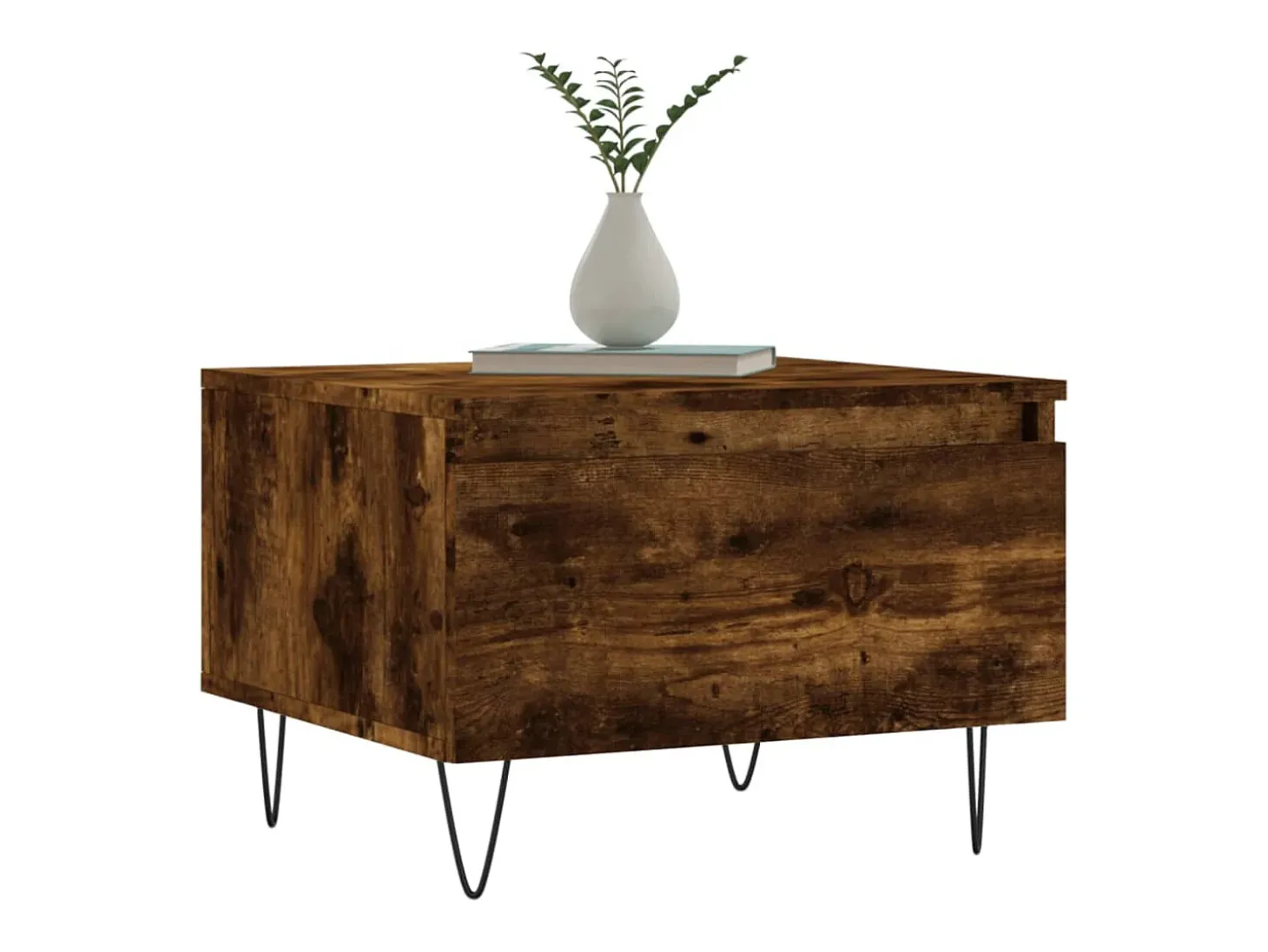 Conjunto de 2 Mesas de Centro | Mesa de apoio | Mesa de café 50x46x35cm deriv. madeira carvalho fumado