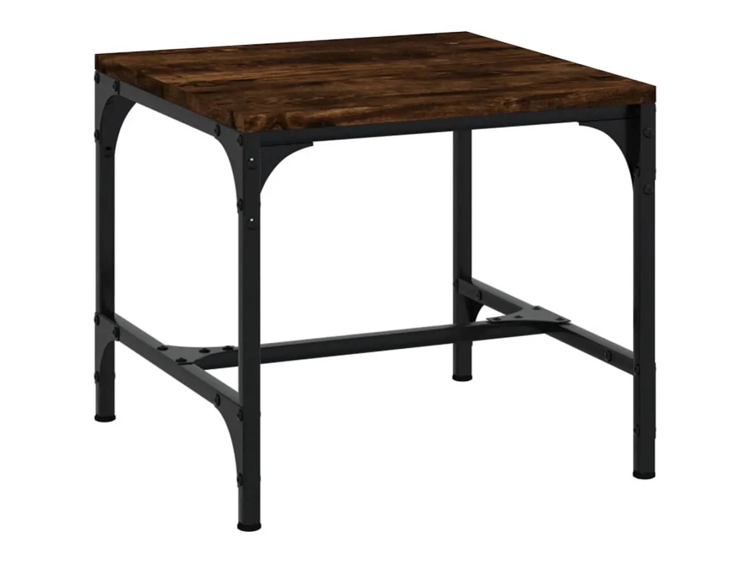 Conjunto de 2 Mesas de Centro | Mesa de apoio | Mesa de café 40x40x40 cm deriv. madeira carvalho fumado