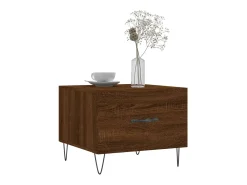 Conjunto de 2 Mesas de Centro | Mesa de apoio | Mesa de café 50x50x40 cm madeira proc. carvalho castanho