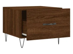 Conjunto de 2 Mesas de Centro | Mesa de apoio | Mesa de café 50x50x40 cm madeira proc. carvalho castanho