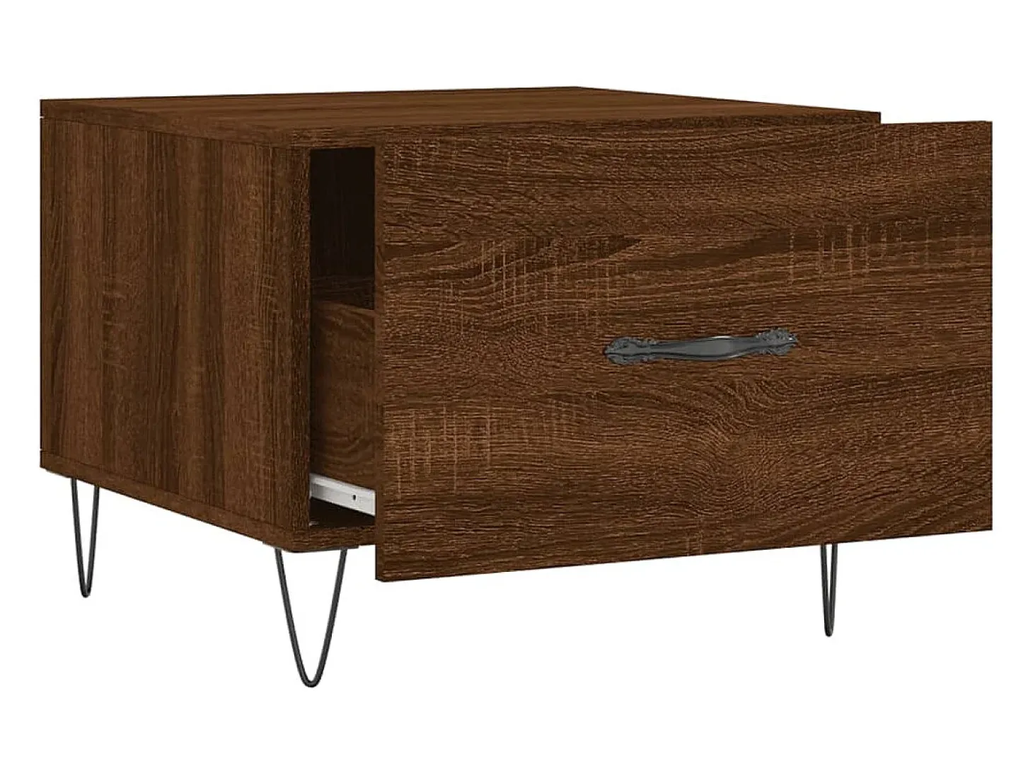 Conjunto de 2 Mesas de Centro | Mesa de apoio | Mesa de café 50x50x40 cm madeira proc. carvalho castanho