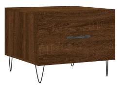 Conjunto de 2 Mesas de Centro | Mesa de apoio | Mesa de café 50x50x40 cm madeira proc. carvalho castanho
