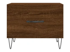 Conjunto de 2 Mesas de Centro | Mesa de apoio | Mesa de café 50x50x40 cm madeira proc. carvalho castanho