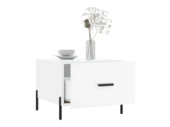 Conjunto de 2 Mesas de Centro | Mesa de apoio | Mesa de café 50x50x40 cm branco brilhante