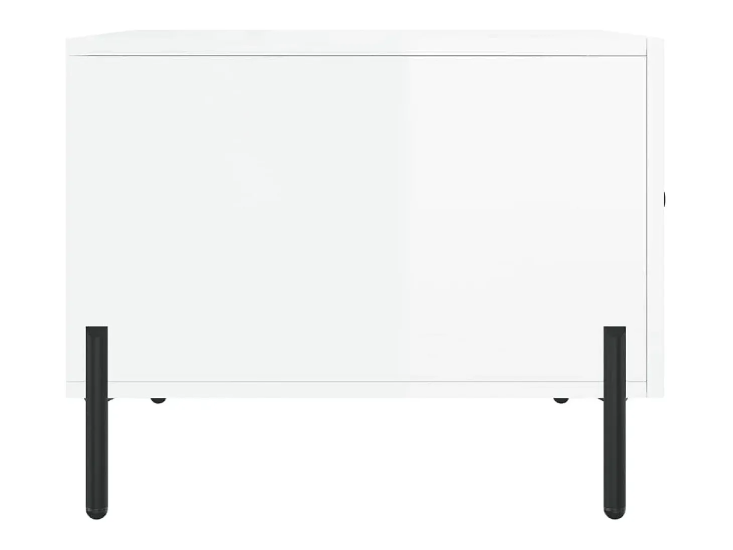 Conjunto de 2 Mesas de Centro | Mesa de apoio | Mesa de café 50x50x40 cm branco brilhante