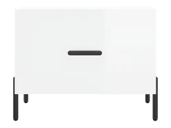Conjunto de 2 Mesas de Centro | Mesa de apoio | Mesa de café 50x50x40 cm branco brilhante