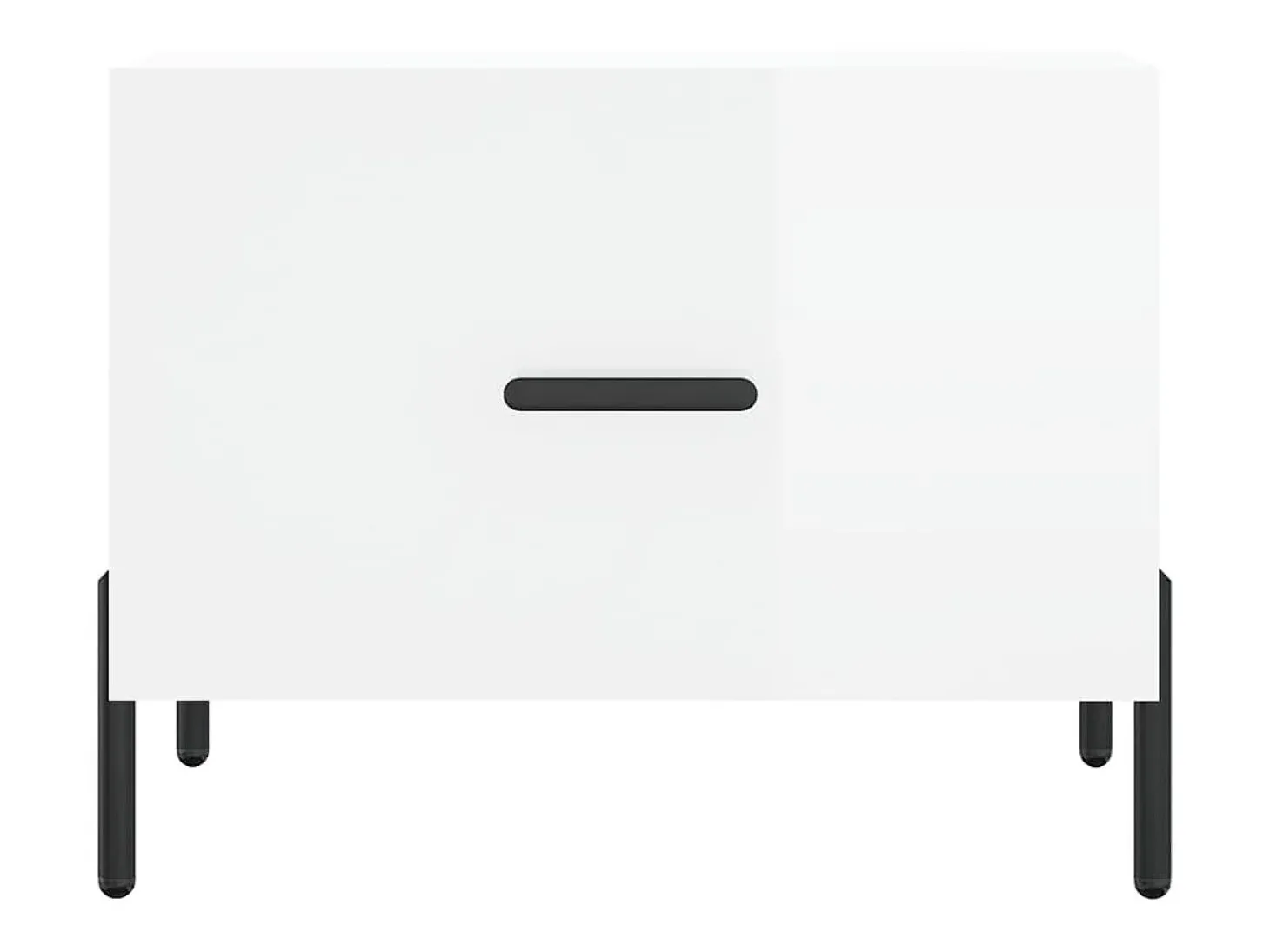 Conjunto de 2 Mesas de Centro | Mesa de apoio | Mesa de café 50x50x40 cm branco brilhante