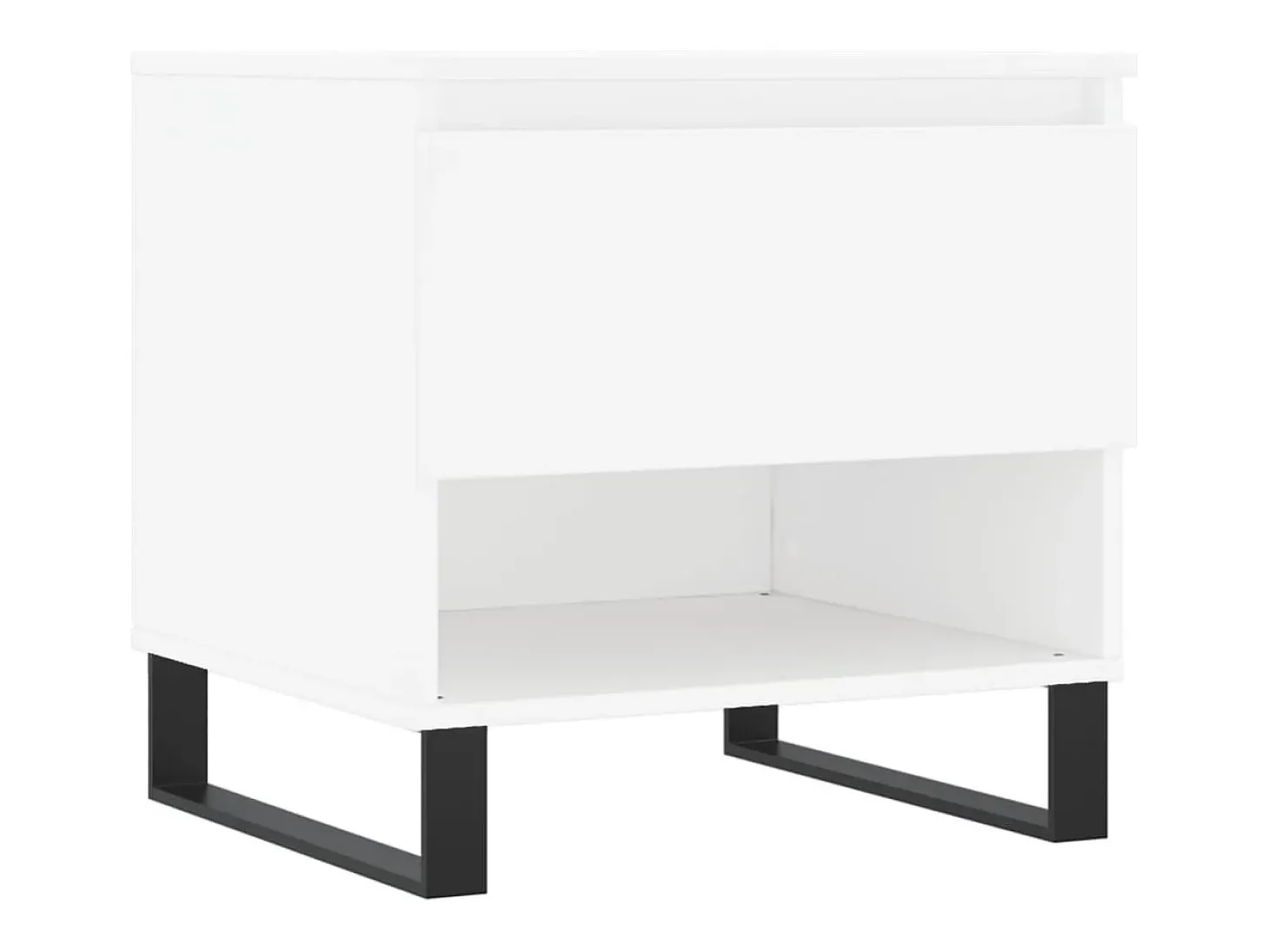 Conjunto de 2 Mesas de Centro | Mesa de apoio | Mesa de café 50x46x50 cm derivados de madeira branco