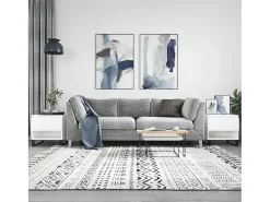 Conjunto de 2 Mesas de Centro | Mesa de apoio | Mesa de café 50x46x50 cm derivados de madeira branco