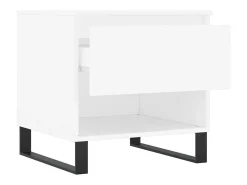 Conjunto de 2 Mesas de Centro | Mesa de apoio | Mesa de café 50x46x50 cm derivados de madeira branco