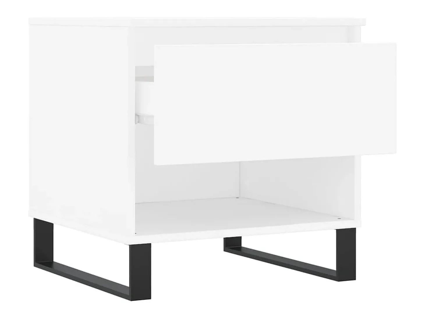 Conjunto de 2 Mesas de Centro | Mesa de apoio | Mesa de café 50x46x50 cm derivados de madeira branco