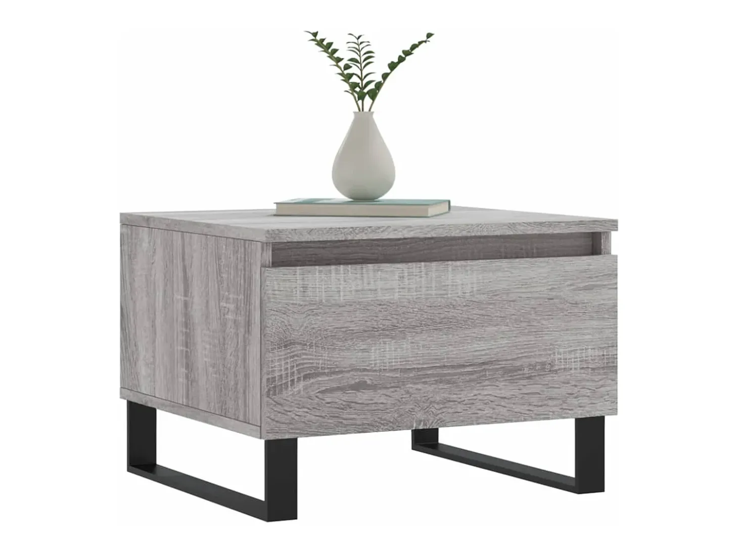 Conjunto de 2 Mesas de Centro | Mesa de apoio | Mesa de café 50x46x35cm deriv. madeira cinzento sonoma