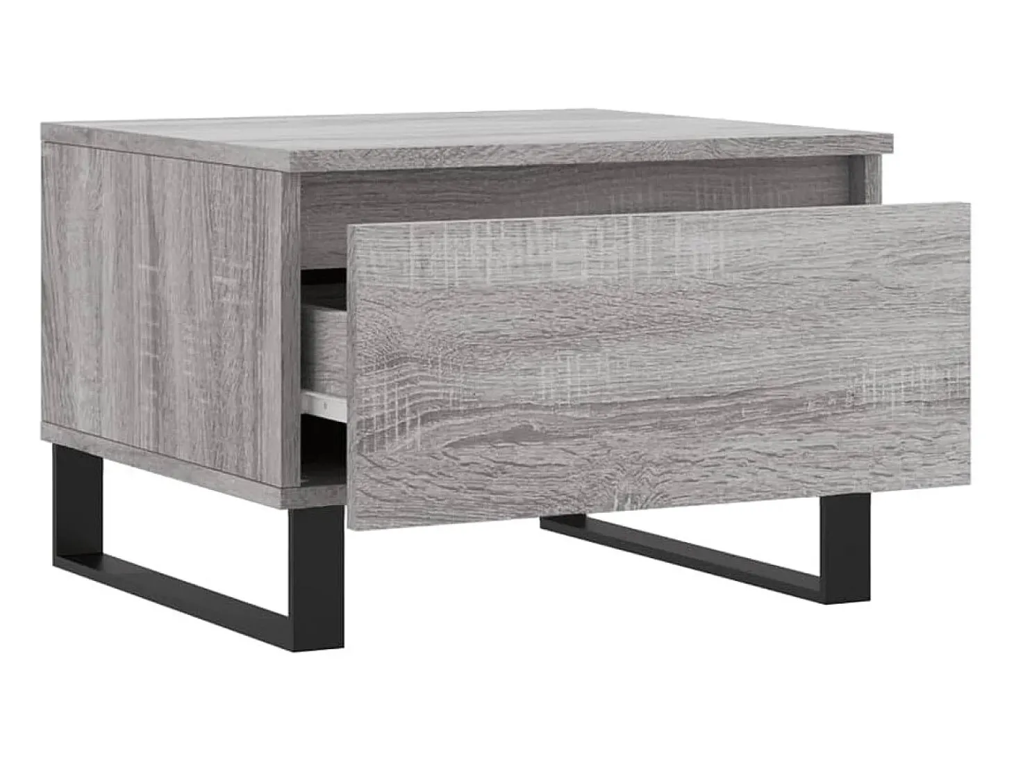 Conjunto de 2 Mesas de Centro | Mesa de apoio | Mesa de café 50x46x35cm deriv. madeira cinzento sonoma