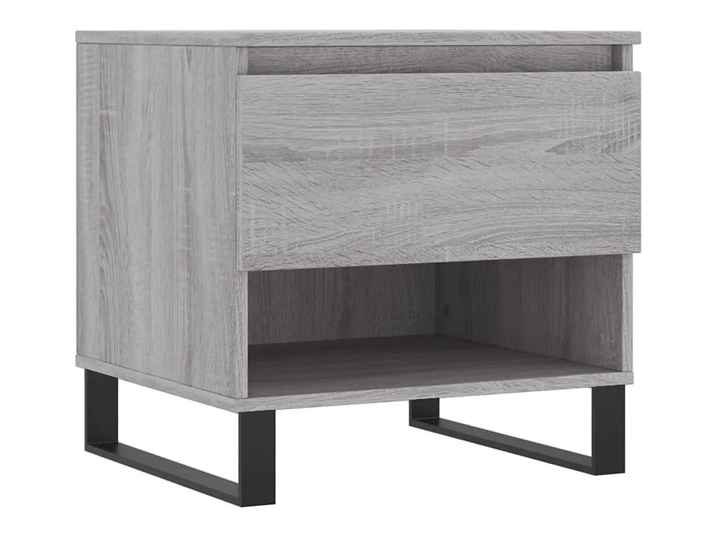 Conjunto de 2 Mesas de Centro | Mesa de apoio | Mesa de café 50x46x50cm deriv. madeira cinzento sonoma