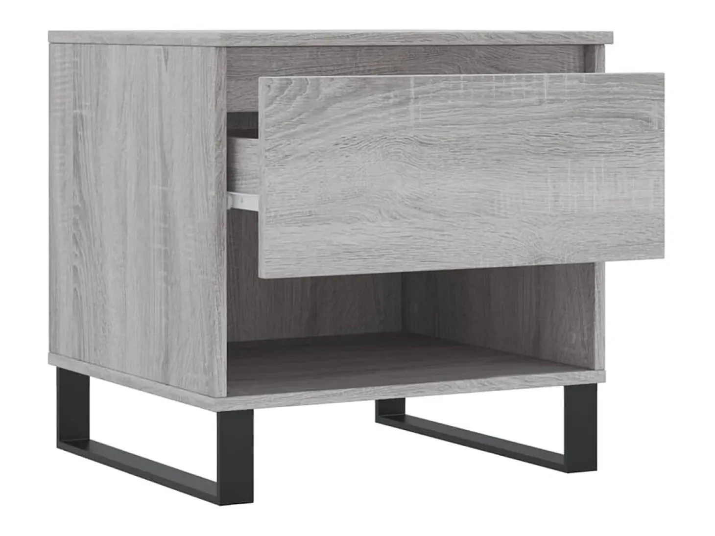 Conjunto de 2 Mesas de Centro | Mesa de apoio | Mesa de café 50x46x50cm deriv. madeira cinzento sonoma