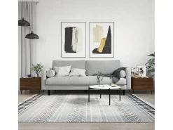 Conjunto de 2 Mesas de Centro | Mesa de apoio | Mesa de café 50x50x40 cm madeira proc. carvalho castanho