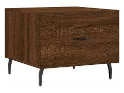 Conjunto de 2 Mesas de Centro | Mesa de apoio | Mesa de café 50x50x40 cm madeira proc. carvalho castanho