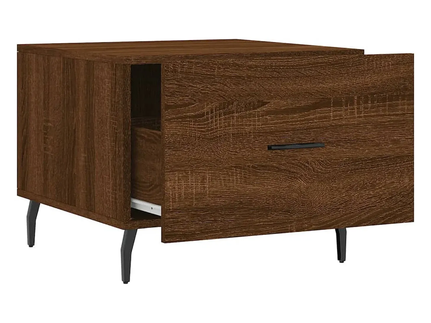 Conjunto de 2 Mesas de Centro | Mesa de apoio | Mesa de café 50x50x40 cm madeira proc. carvalho castanho