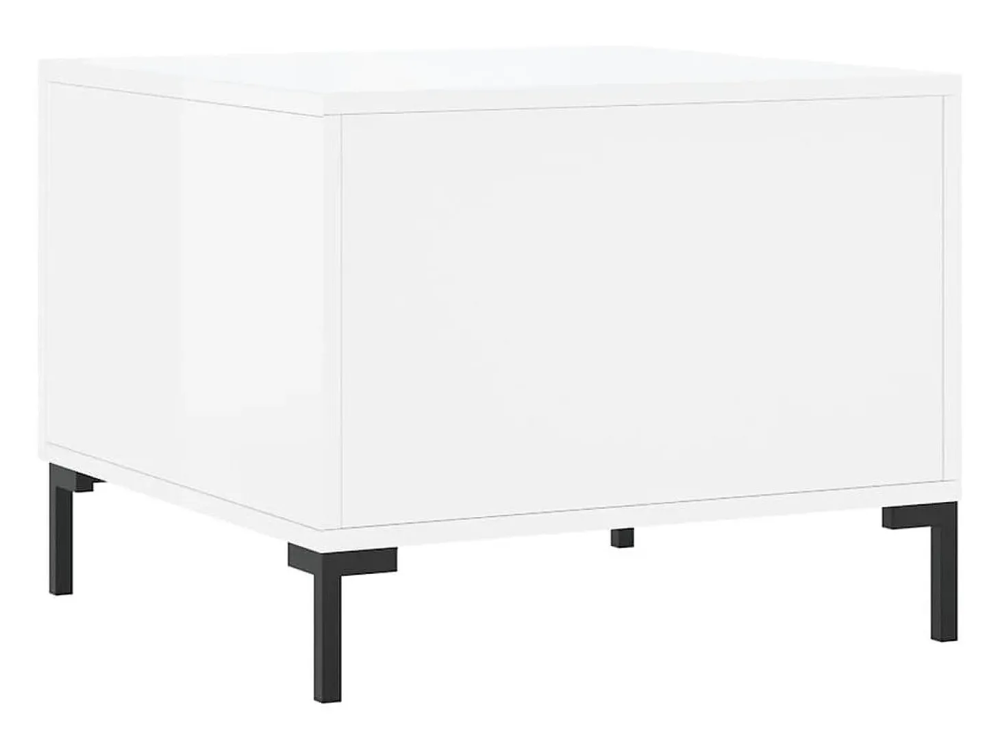 Conjunto de 2 Mesas de Centro | Mesa de apoio | Mesa de café 50x50x40 cm branco brilhante