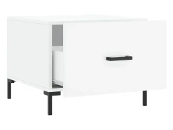 Conjunto de 2 Mesas de Centro | Mesa de apoio | Mesa de café 50x50x40 cm branco brilhante