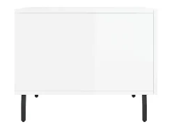 Conjunto de 2 Mesas de Centro | Mesa de apoio | Mesa de café 50x50x40 cm branco brilhante