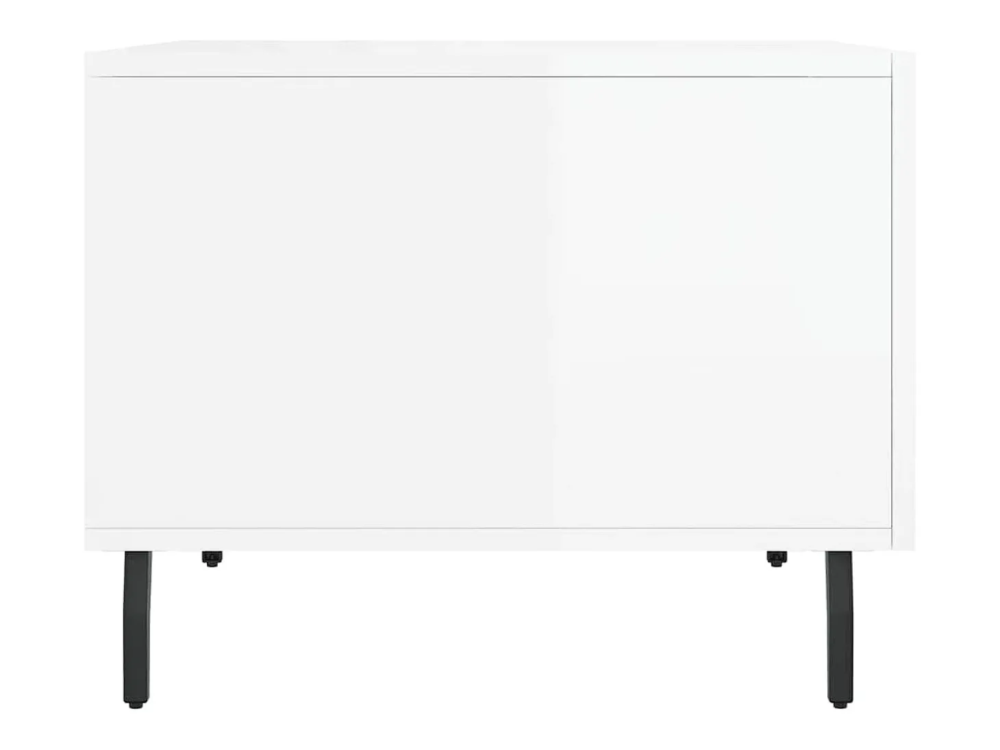 Conjunto de 2 Mesas de Centro | Mesa de apoio | Mesa de café 50x50x40 cm branco brilhante