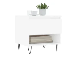 Conjunto de 2 Mesas de Centro | Mesa de apoio | Mesa de café 50x46x50 cm derivados de madeira branco