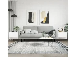 Conjunto de 2 Mesas de Centro | Mesa de apoio | Mesa de café 50x46x50 cm derivados de madeira branco