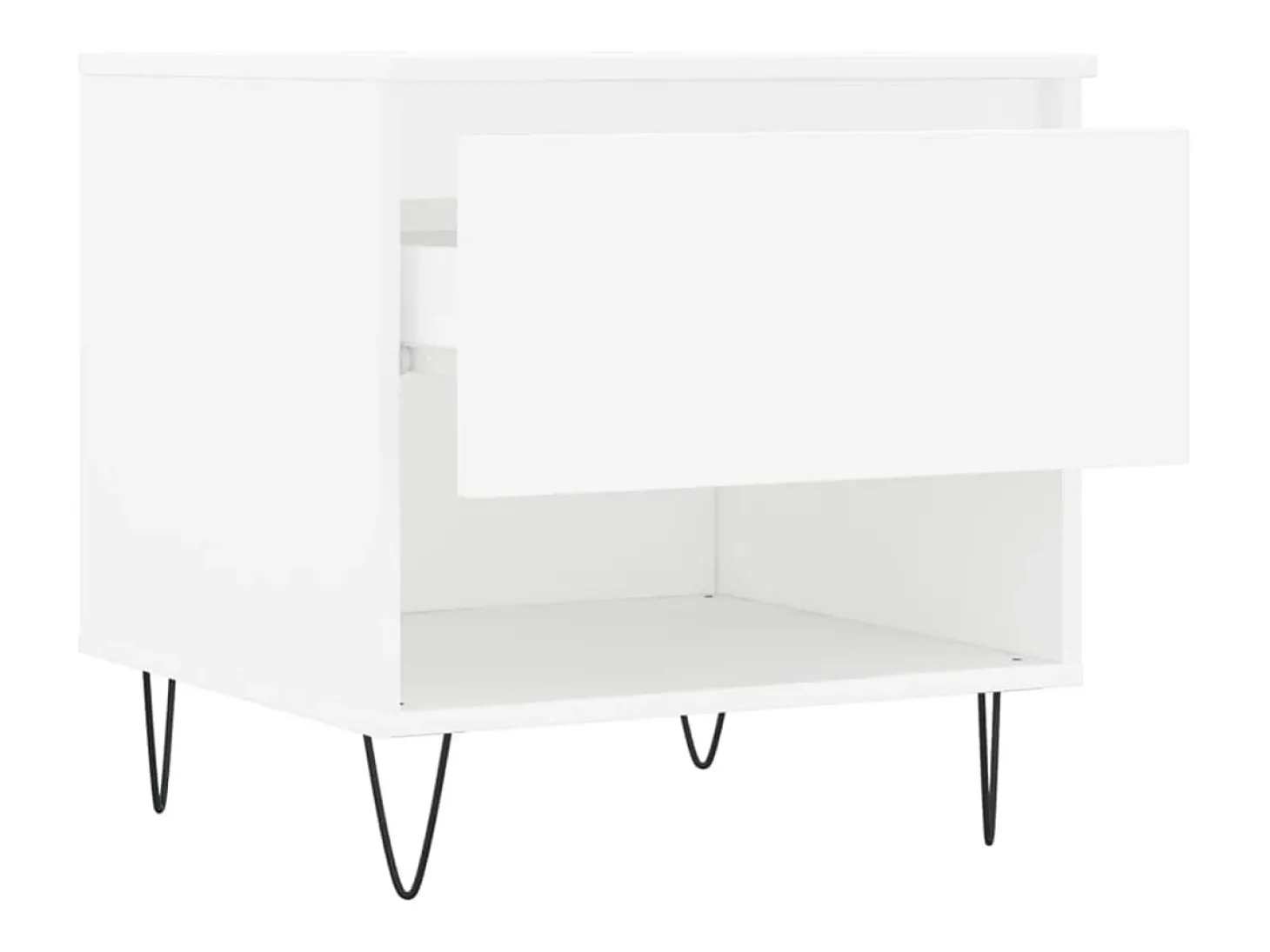 Conjunto de 2 Mesas de Centro | Mesa de apoio | Mesa de café 50x46x50 cm derivados de madeira branco