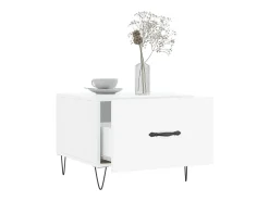 Conjunto de 2 Mesas de Centro | Mesa de apoio | Mesa de café 50x50x40 cm branco brilhante