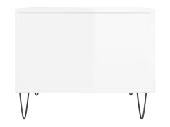 Conjunto de 2 Mesas de Centro | Mesa de apoio | Mesa de café 50x50x40 cm branco brilhante