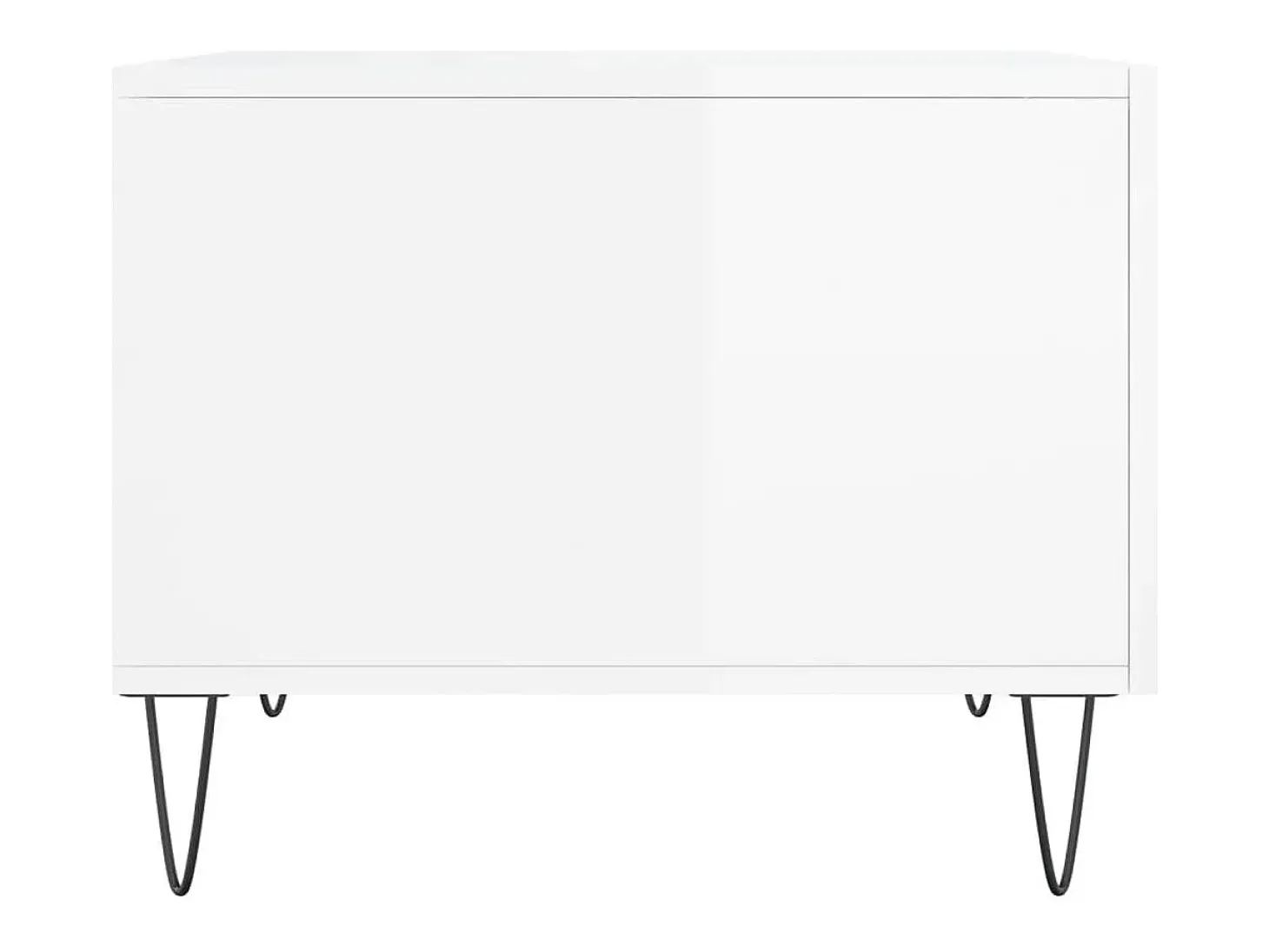 Conjunto de 2 Mesas de Centro | Mesa de apoio | Mesa de café 50x50x40 cm branco brilhante
