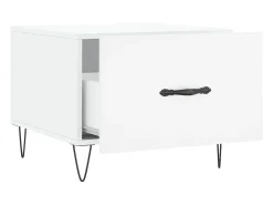 Conjunto de 2 Mesas de Centro | Mesa de apoio | Mesa de café 50x50x40 cm branco brilhante