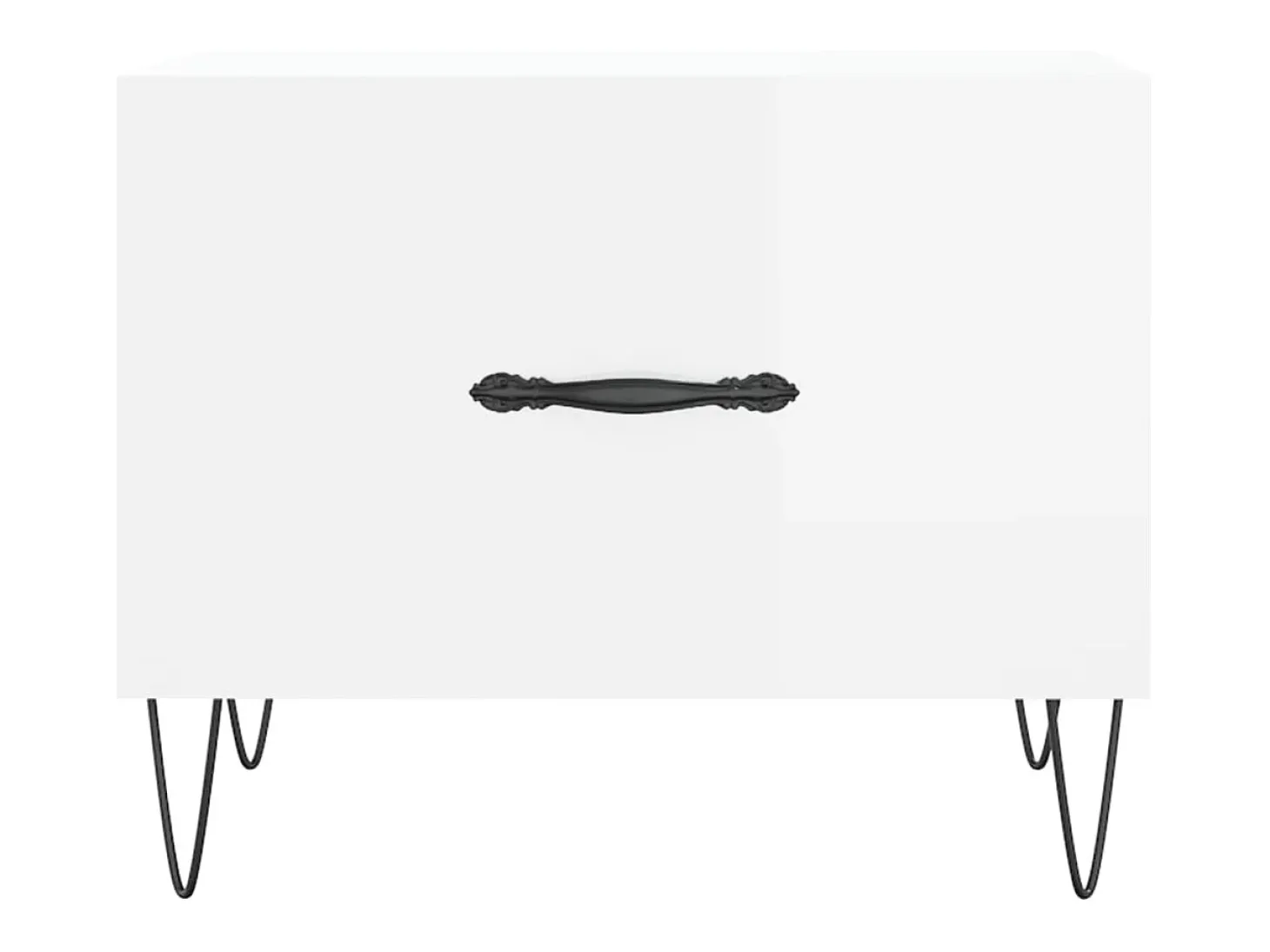 Conjunto de 2 Mesas de Centro | Mesa de apoio | Mesa de café 50x50x40 cm branco brilhante